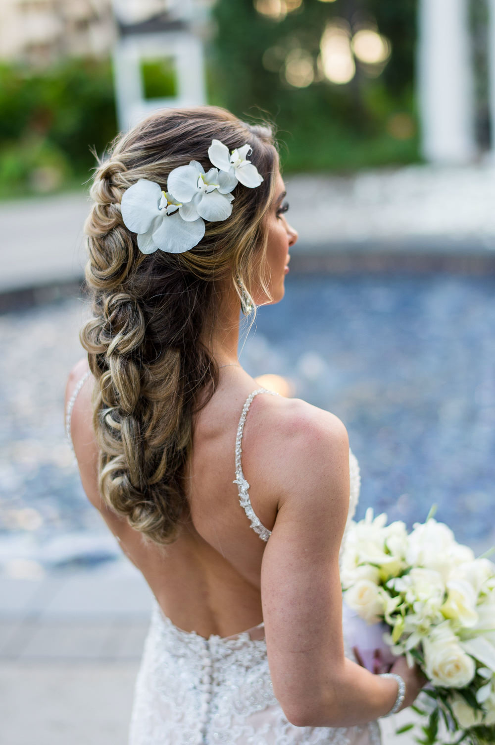 Wedding Hair style for a Maui Beach Wedding