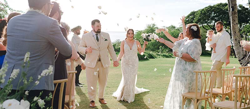 Bride and Groom at Maui Hawaii Destination Wedding