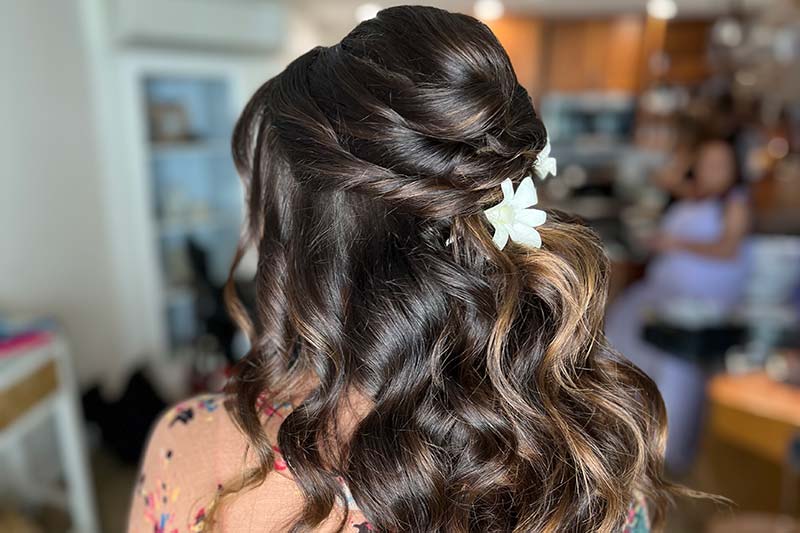 maui bridal hair styling